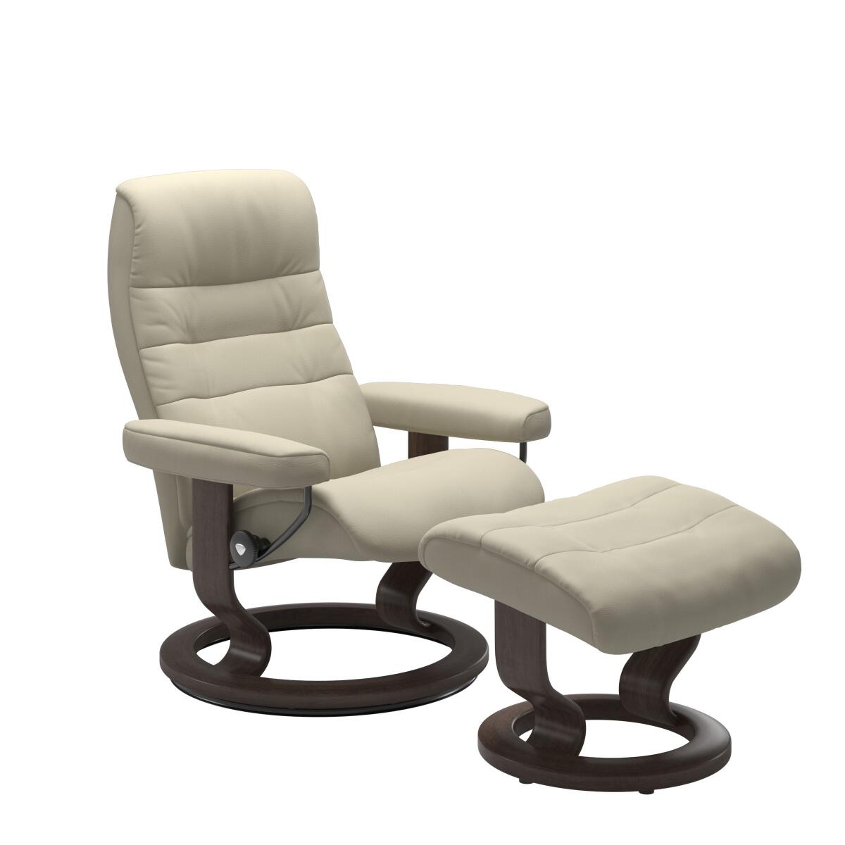 b17fbd6cc78e87f5ac1ebc966fc961d0 Stressless® Opal (L) Classic Base Recliner with Ottoman - Image 1