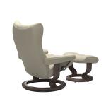 Stressless® Wing (S) Classic Base Recliner with Ottoman - Image 4
