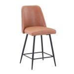 Maddox Upholstered Counter Stool- Orange