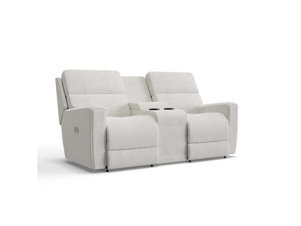 Apollo Power Reclining Loveseat w/ Headrest and Console Loveseats Customizable