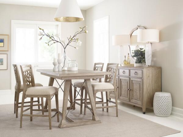 Vista Clayton Counter Height Trestle Table-Complete - Image 2