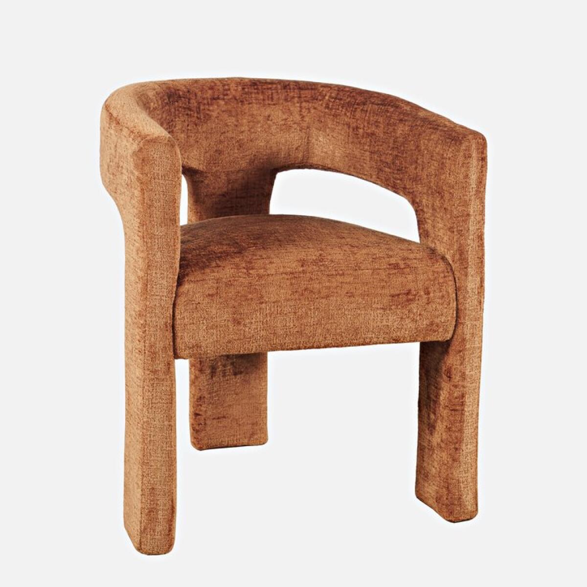 Gwen Open-Back Upholstered Chair- Orange Gwen Open-Back Upholstered Chair- Orange - Image 1