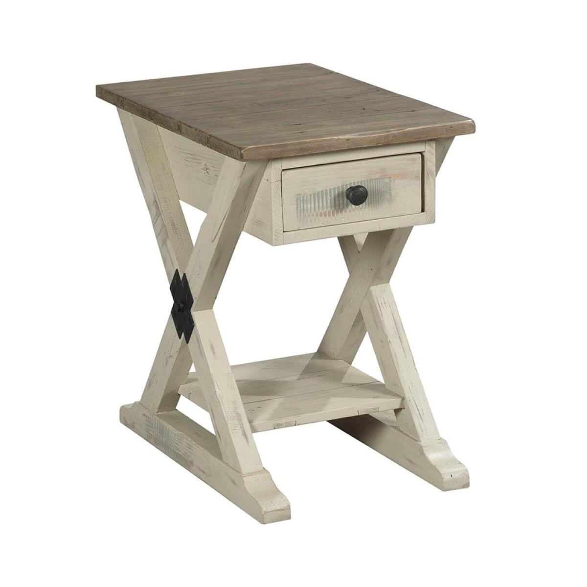 Reclamation Place Trestle Chairside Table Reclamation Place Trestle Chairside Table - Image 1