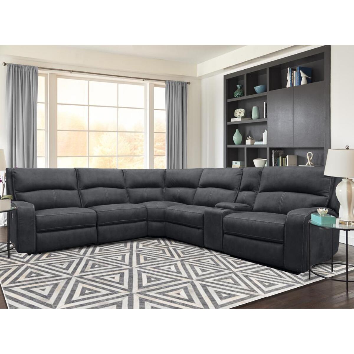 Polaris Slate Power 6 Piece Reclining Sectional Polaris Slate Power 6 Piece Reclining Sectional - Image 1