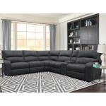 Polaris Slate Power 6 Piece Reclining Sectional