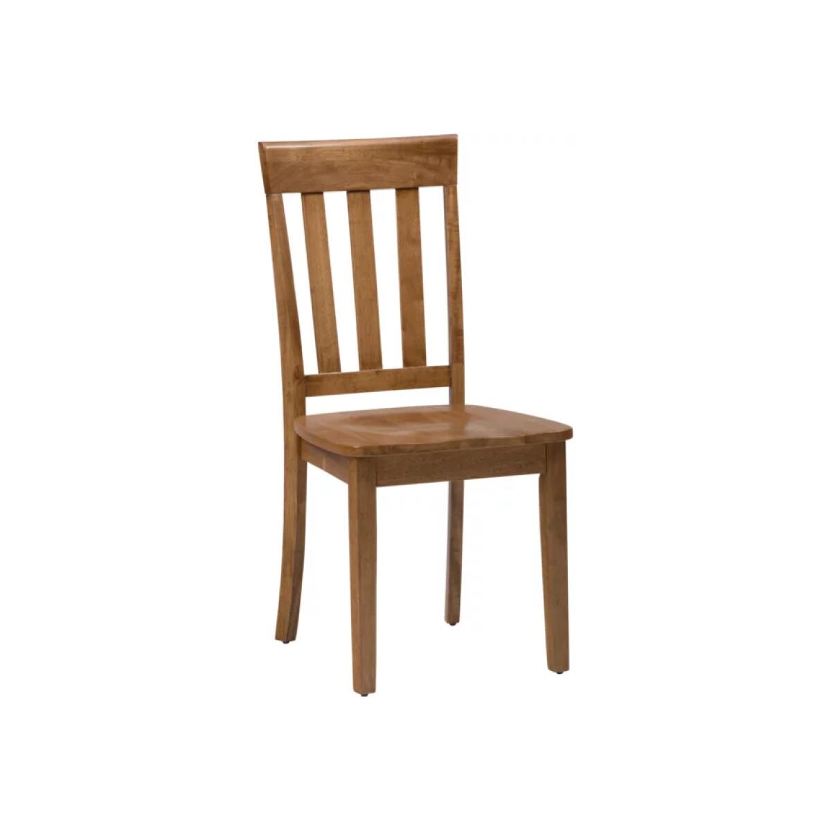 Simplicity Slat Back Side Chair Honey Finish Simplicity Slat Back Side Chair Honey Finish - Image 1