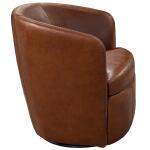 Barolo Vintage Cognac Swivel Club Chair - Image 3