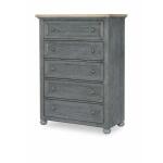 Cone Mills Drawer Chest in Distressed Denim