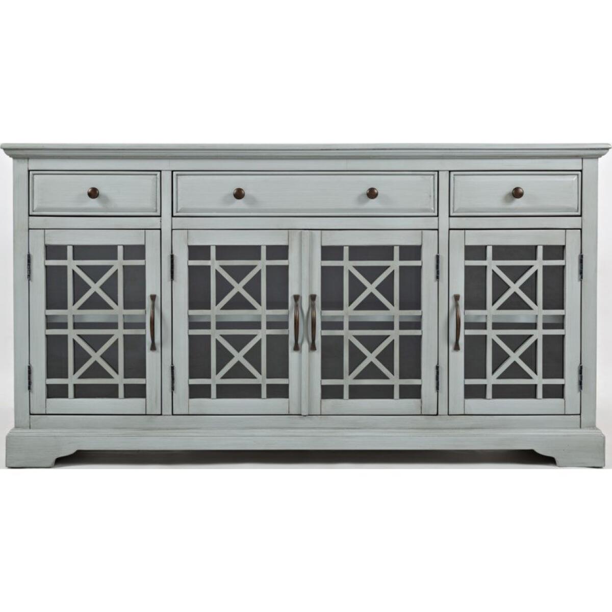 Craftsman 60″ Grey Media Unit Craftsman 60" Grey Media Unit - Image 1