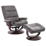Knight - Ice Manual Reclining Swivel Chair And Ottoman