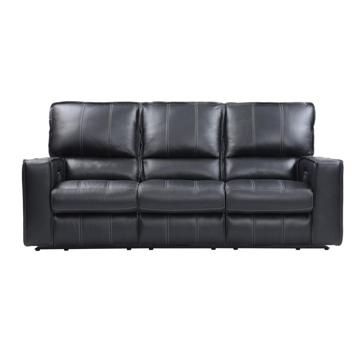 Rockford Verona Black Power Triple Reclining Sofa Rockford Verona Black Power Triple Reclining Sofa - Image 1