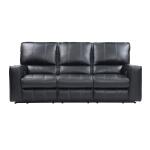 Rockford Verona Black Power Triple Reclining Sofa