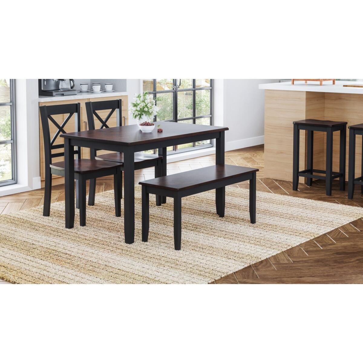 Asbury Park 4 Piece Dining Set Black Asbury Park 4 Piece Dining Set Black - Image 1
