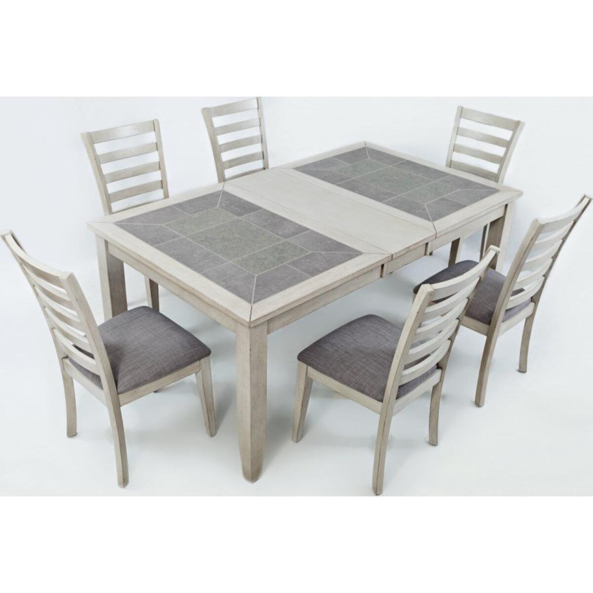 Sarasota Springs Collection Tiled Extension Dining Table and Chair Set ...