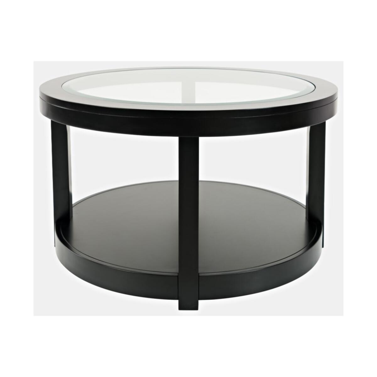 Urban Icon Round Castered Cocktail Table Black Urban Icon Round Castered Cocktail Table Black - Image 1