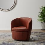 Barolo Vintage Cognac Swivel Club Chair - Image 2