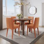 Wilson Upholstered Dining Chair- Orange - Image 2