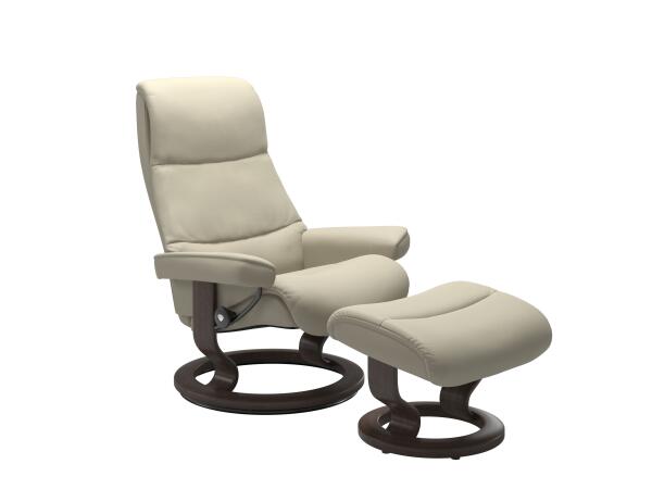 Stressless® View (M) Classic Base Recliner with Power Recliners Stressless