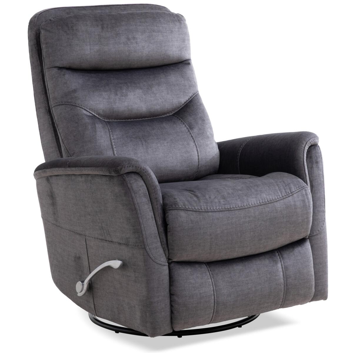 Gemini – Capri Charcoal Manual Swivel Recliner Gemini - Capri Charcoal Manual Swivel Recliner - Image 1
