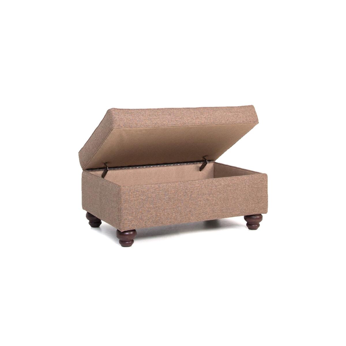 Storage Ottoman w/ Turned Leg 900 Storage Ottoman w/ Turned Leg 900 - Image 1