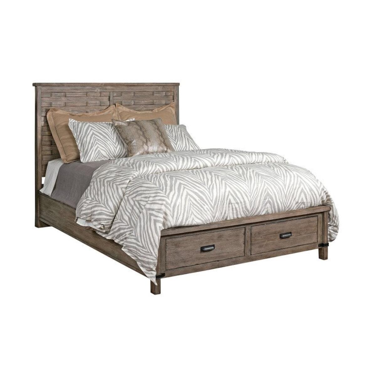 Foundry Panel King Bed With Storage Footboard – Complete Foundry Panel King Bed With Storage Footboard - Complete - Image 1