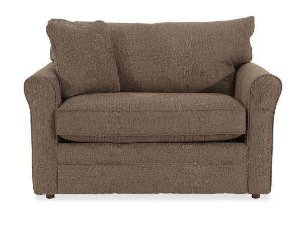 Leah Roll Arm Casual 54″ Twin Sleep Chair Sleeper Sofas Customizable