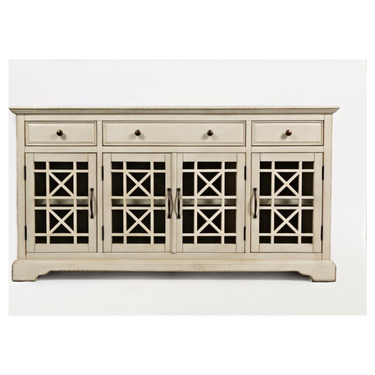 Craftsman 60″ Cream Media Unit Craftsman 60" Cream Media Unit - Image 1