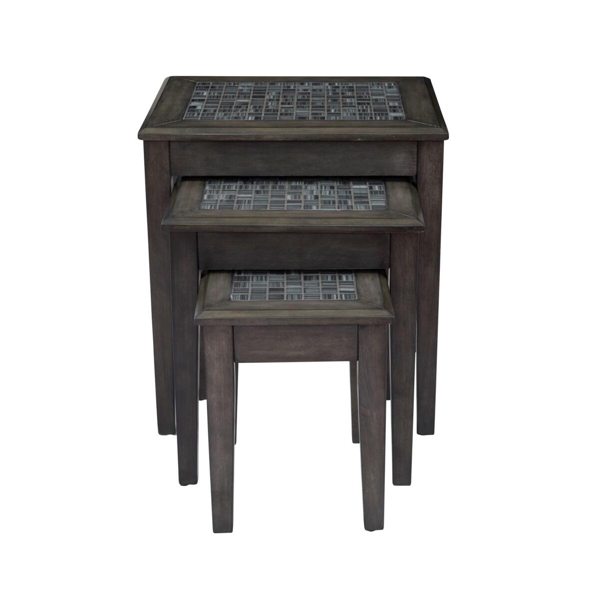 Grey Mosaic Nesting Tables Grey Mosaic Nesting Tables - Image 1