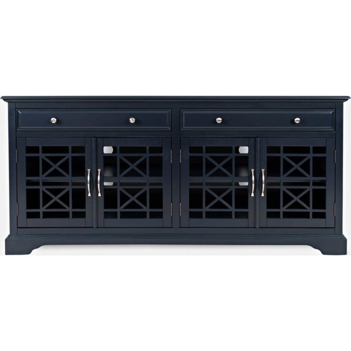 Craftsman 70″Navy Blue Media Unit Craftsman 70"Navy Blue Media Unit - Image 1