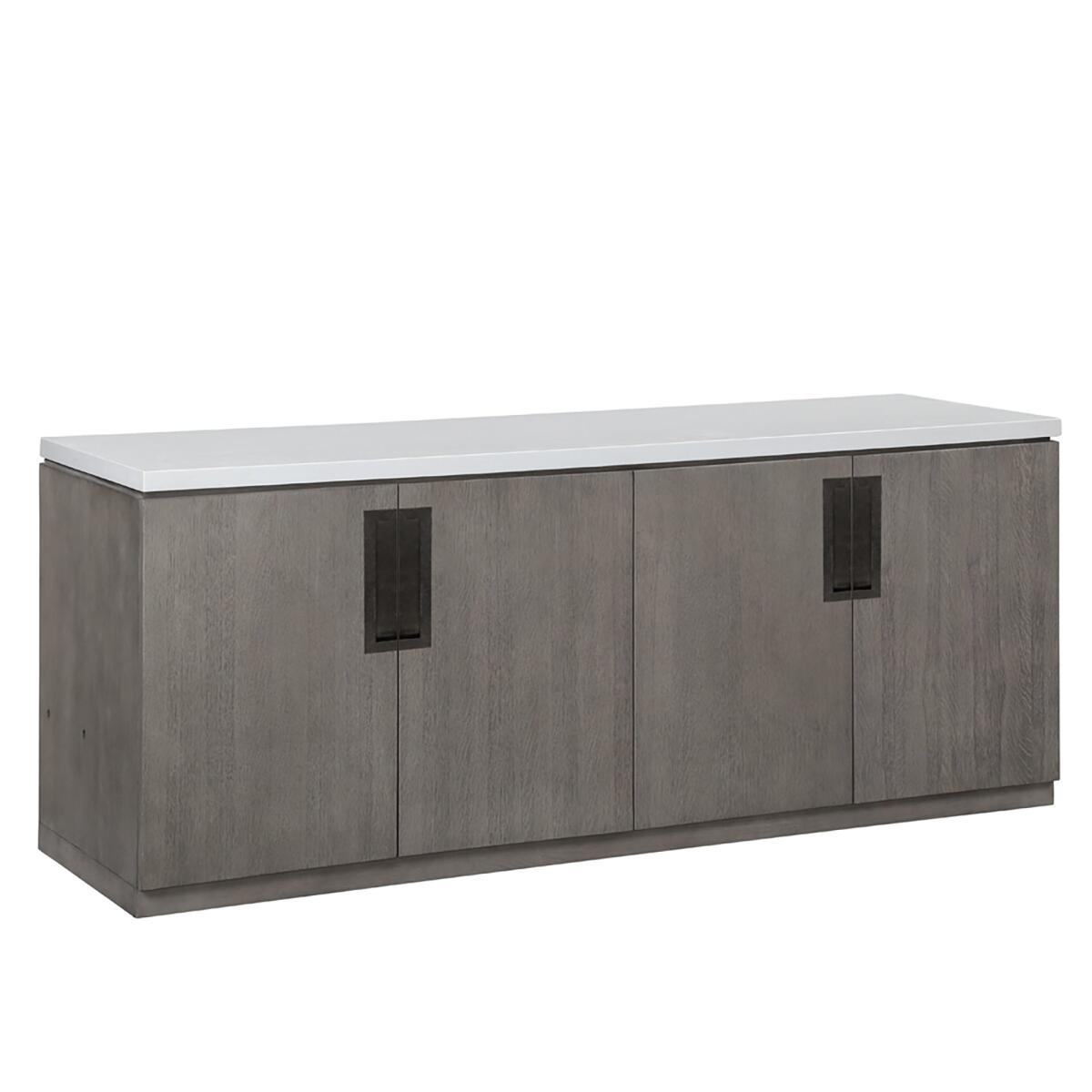 Pure Modern Credenza with Quartz Top Pure Modern Credenza with Quartz Top - Image 1