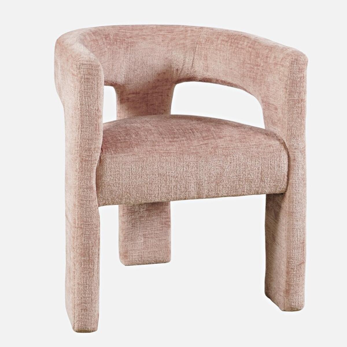Gwen Open-Back Upholstered Chair- Pink Gwen Open-Back Upholstered Chair- Pink - Image 1