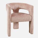 Gwen Open-Back Upholstered Chair- Pink