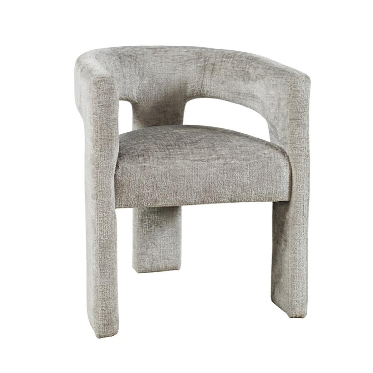 Gwen Open-Back Upholstered Chair- Grey Gwen Open-Back Upholstered Chair- Grey - Image 1