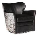 CC Kato Leather Swivel Chair w/ Salt Pepper HOH