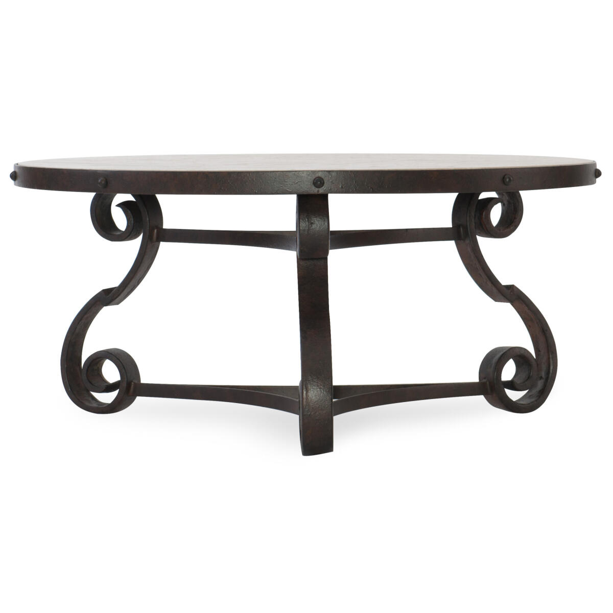 HilCountry Luckenbach Round Cocktail Table HilCountry Luckenbach Round Cocktail Table - Image 1