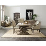 LaGrange La Grange Le Vieux 86in Double Pedestal Table w/2-18in Leaves - Image 2