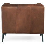 SS Nicolla Leather Stationary Chair Chairs Black