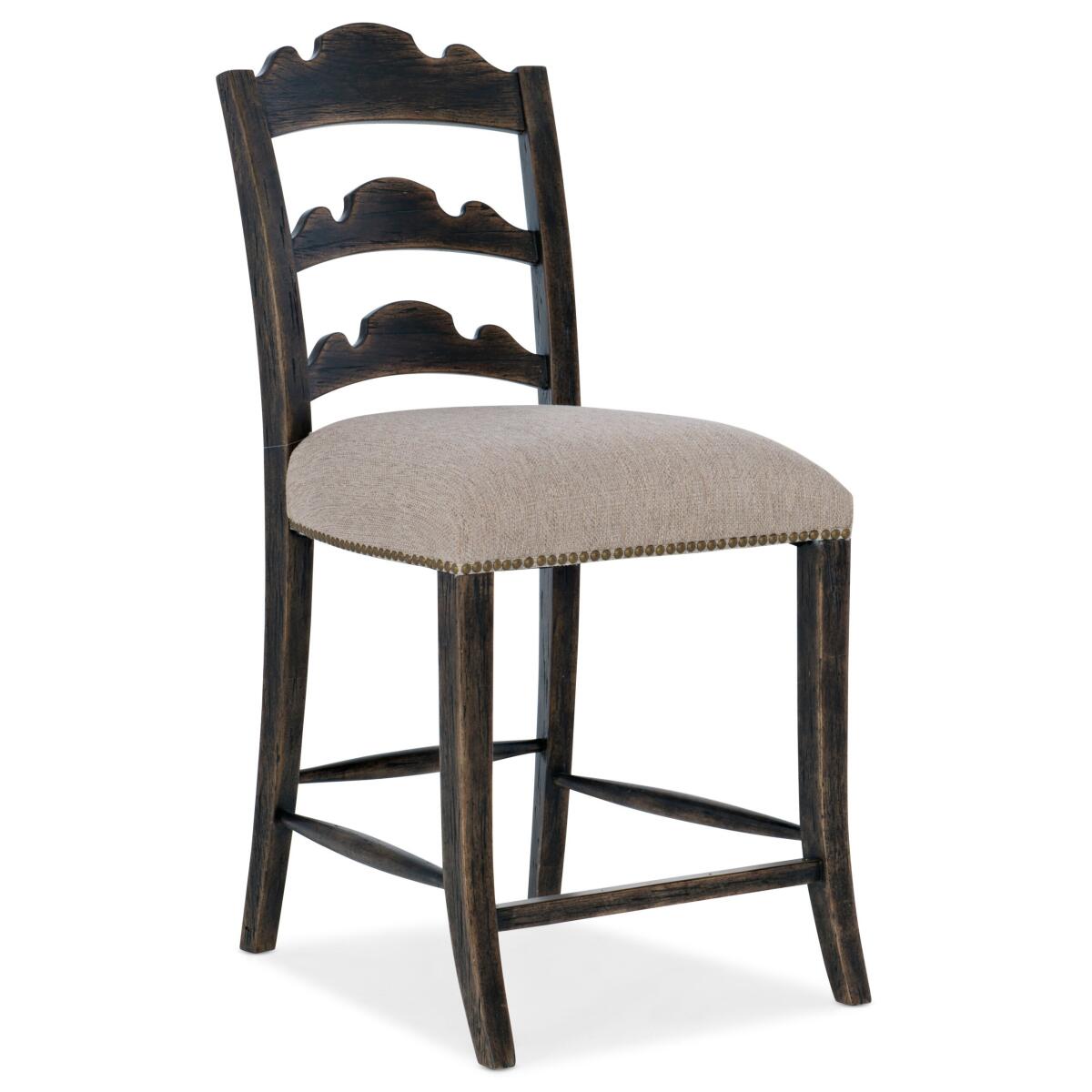 LaGrange La Grange Twin Sisters Ladderback Counter Stool LaGrange La Grange Twin Sisters Ladderback Counter Stool - Image 1