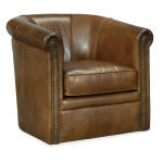 CC Axton Swivel Leather Club Chair
