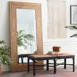Louisa Crushed Bamboo Mirror - Image 2