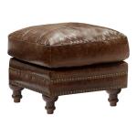 Georgetowne Butler Leather Ottoman