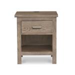 Benchmade Abingdon Oak Bedside Table w/Charger