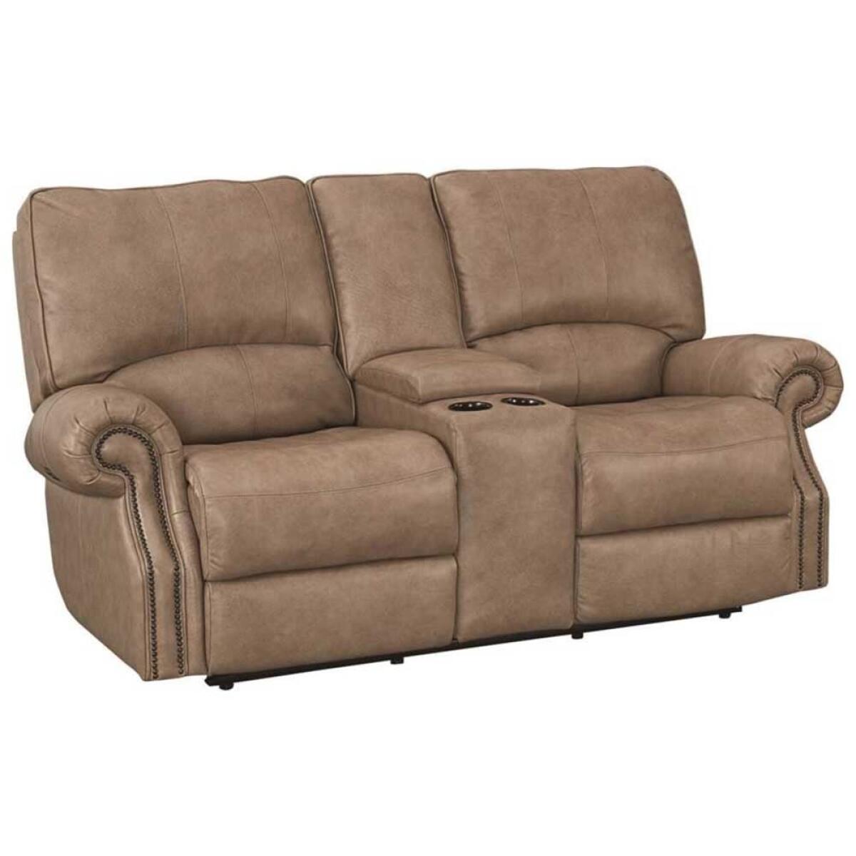 Prescott Club Level Loveseat w/Power and Console Prescott Club Level Loveseat w/Power and Console - Image 1
