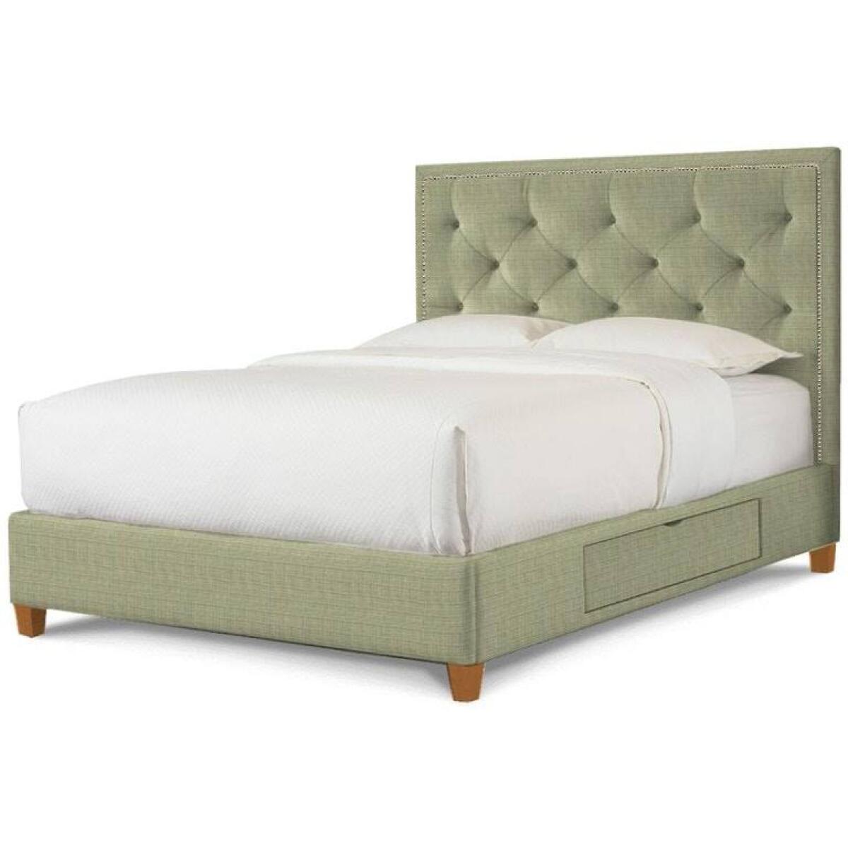 Custom Upholstered Manhattan Rectangular Bed Custom Upholstered Manhattan Rectangular Bed - Image 1