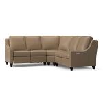 Benchmade Motion 3 Piece Reclining Leather L-Shaped Sectional