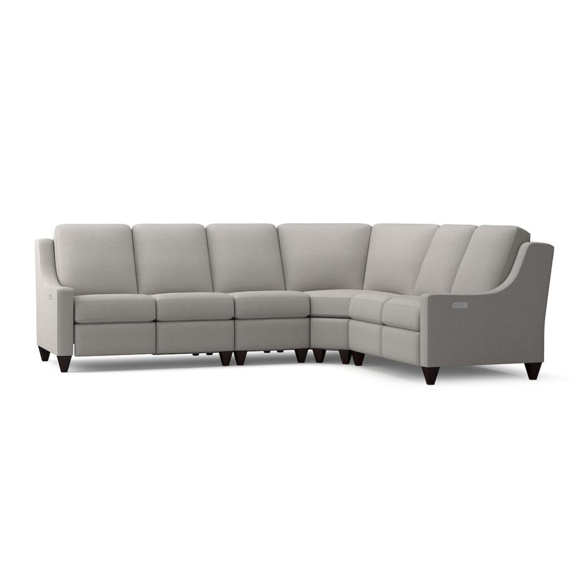 Benchmade Motion 4 Piece Reclining Fabric L-Shaped Sectional Benchmade Motion 4 Piece Reclining Fabric L-Shaped Sectional - Image 1