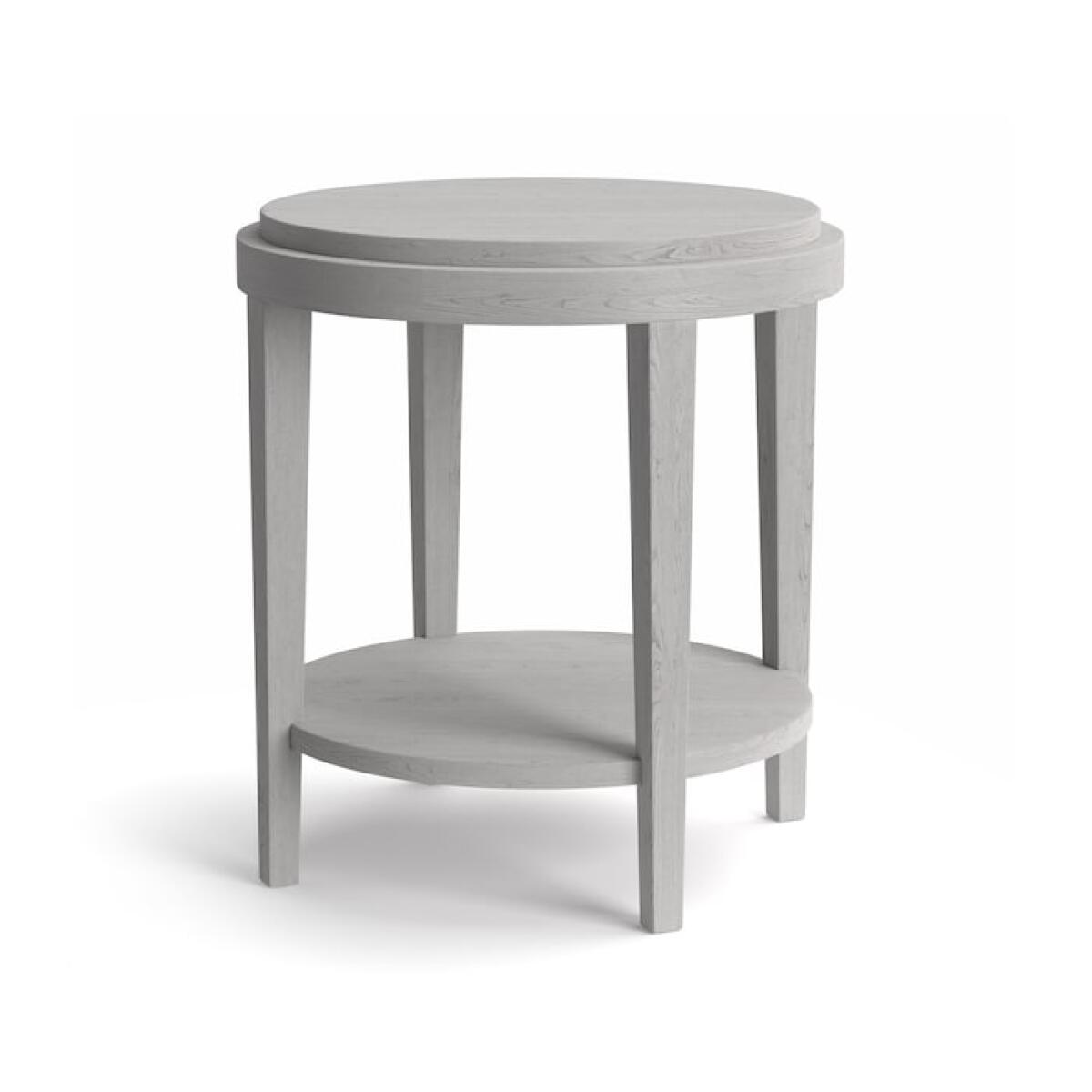 Ventura Round End Table Shell White Ventura Round End Table Shell White - Image 1