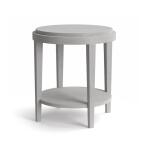 Ventura Round End Table Shell White