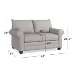 Alexander 63" Roll Arm Sofa - Image 3