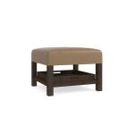 Lori Leather Ottoman with Trays